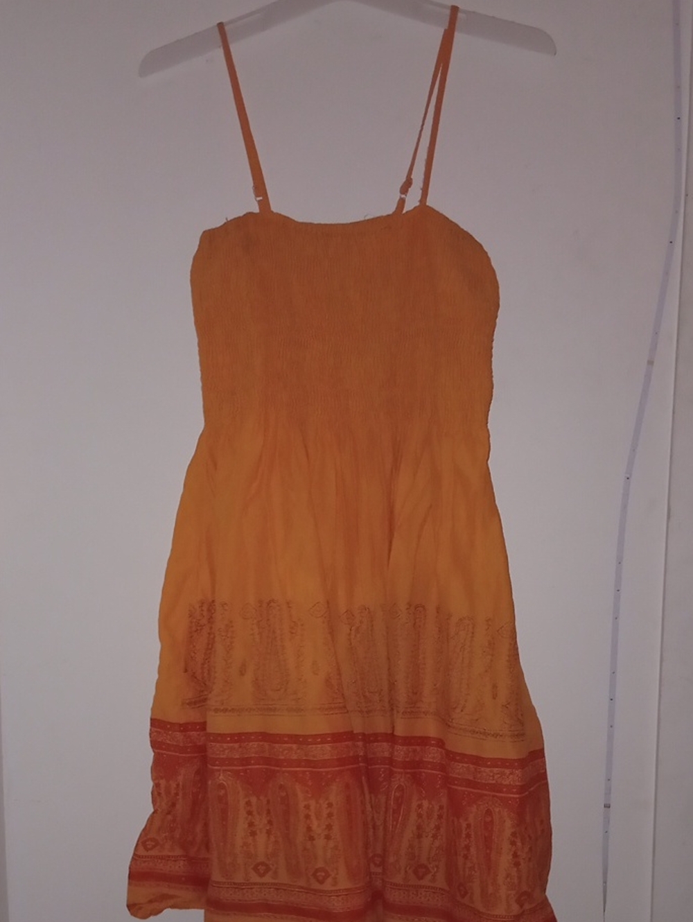 Pink Apple Sunset Orange Spaghetti-Strap Summer Dress